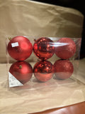 Elegance Luxury Baubles 10cm x6 Red