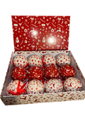 Christmas Bauble Set Red & White x12